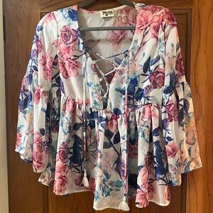 Show Me Your Mumu Poet - Floral Tunic Blouse